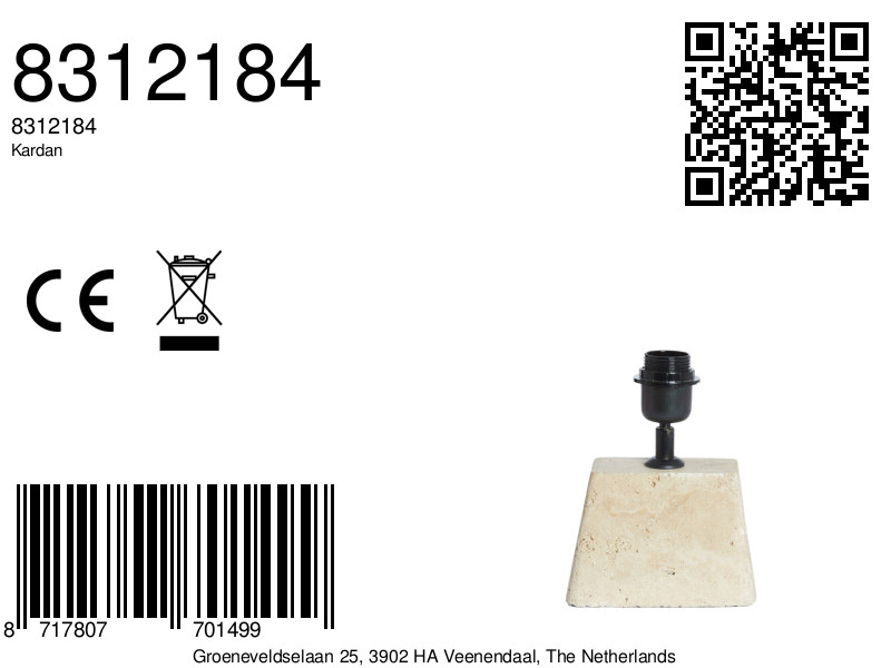 Base de lámpara cuadrada ancha Light & Living Kardan - Imagen 6