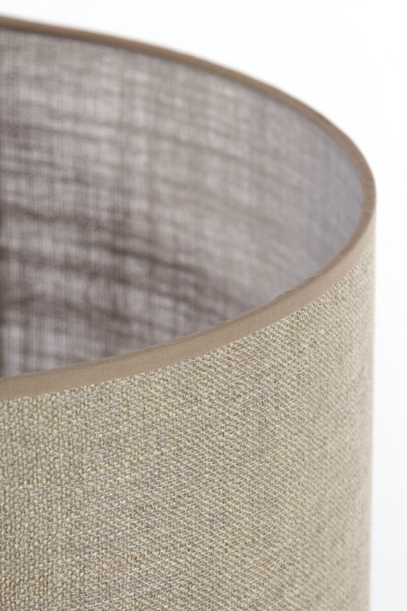 Pantalla de lámpara de tela cilíndrica beige Light & Living Caden - Ø 40 cm - Imagen 9