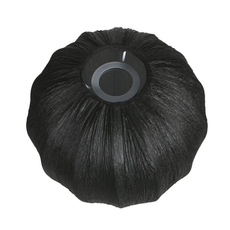 Pantalla de gota negra de tela acanalada Mexlite – Ø 25 cm - Imagen 3