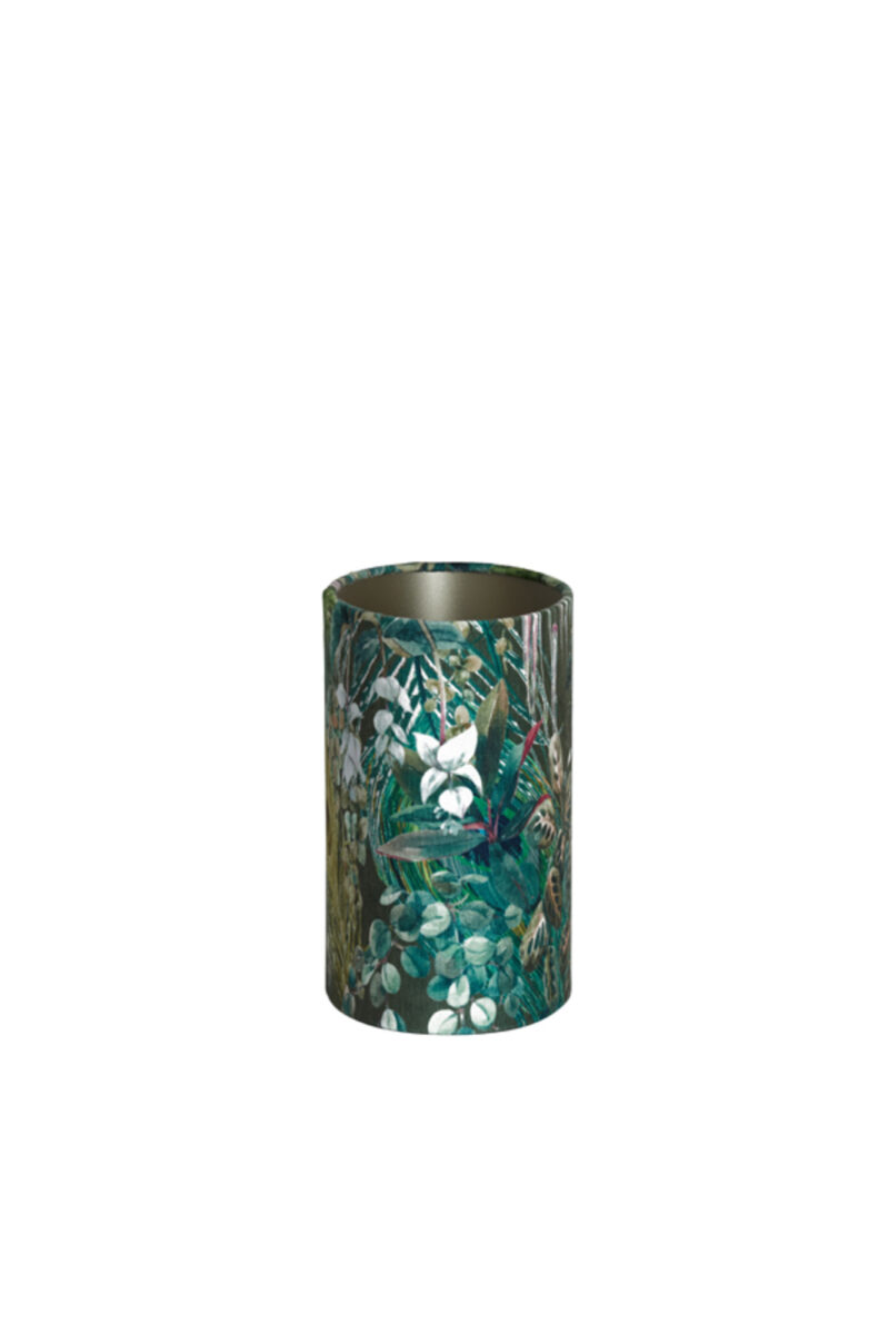 Pantalla verde con decoración de hojas Light & Living Xenia Flora - H. 25 cm - Imagen 4