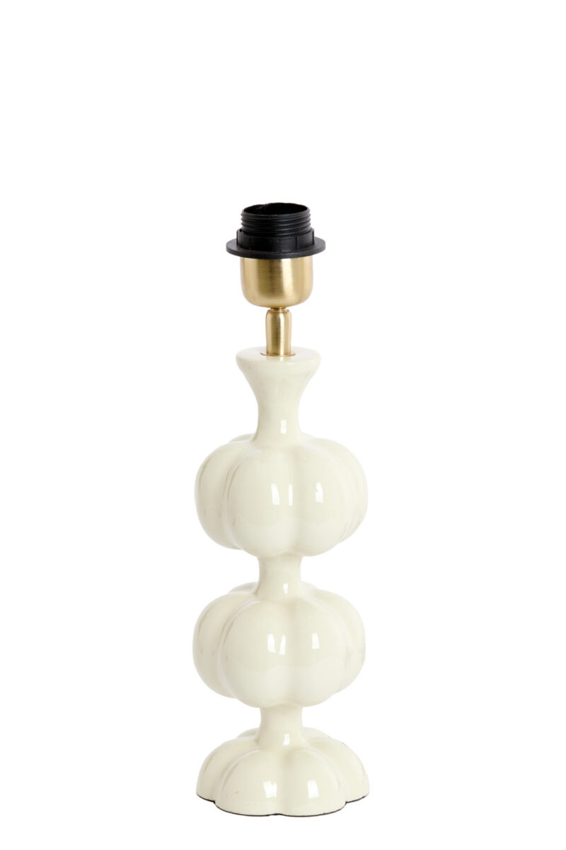 Base de lámpara de cerámica blanca para crear ambiente Light & Living Caldas - H. 29 cm - Imagen 2