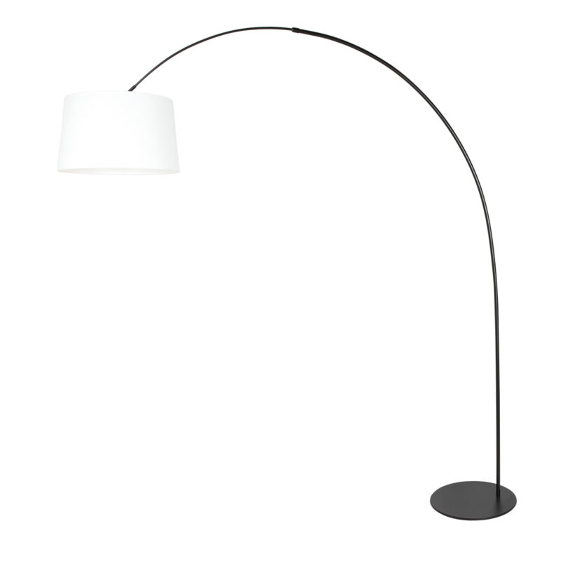 Lámpara minimalista negra con pantalla textil Anne Lighting Curve - Imagen 2