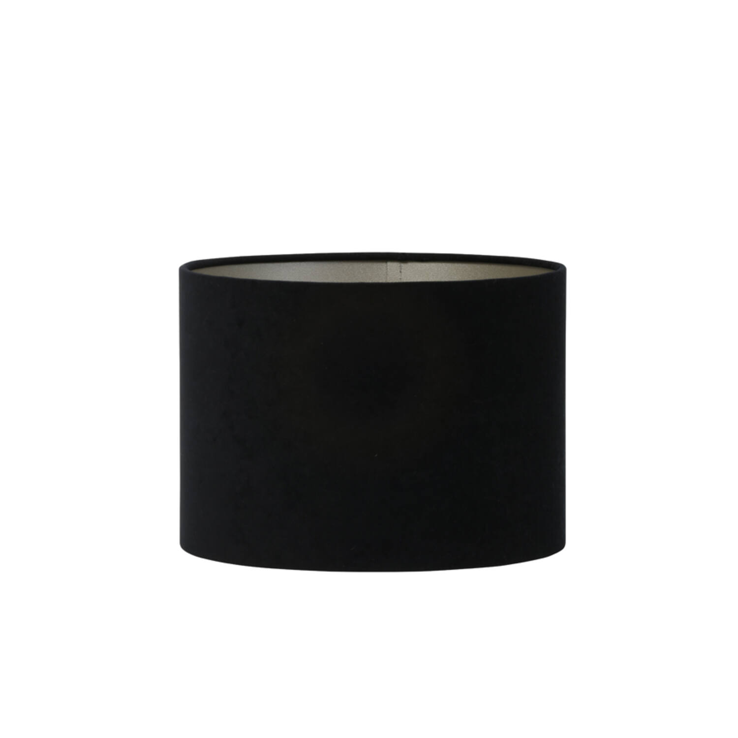 Pantalla de lámpara cilíndrica negra con estilo Light & Living Velours - Ø 25 cm