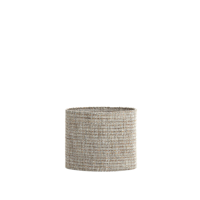 Pantalla de lámpara de estructura beige de tela Light & Living Okavi - H. 25 cm