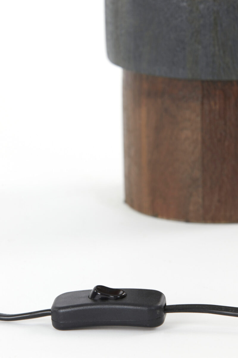 Base de lámpara de madera en forma cilíndrica Light & Living Manilla - H. 45 cm - Imagen 6