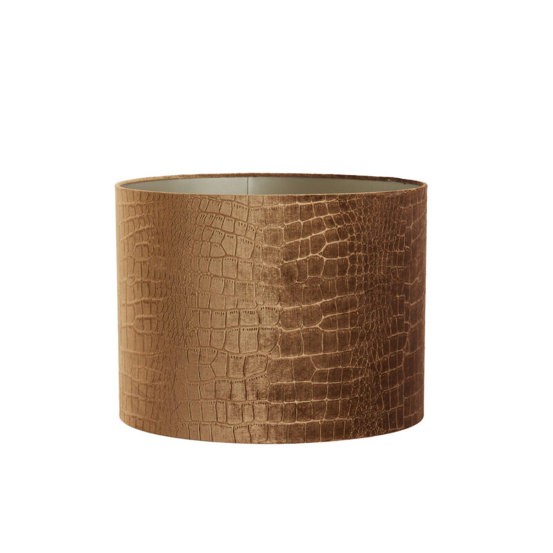 Pantalla de lámpara dorada con estampado de cocodrilo Light & Living Praya - Ø 50 cm