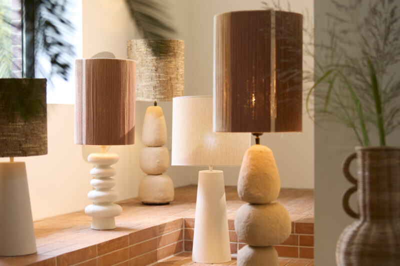 Pantalla de lámpara de tela en tonos marrones Light & Living Medan - Ø 30 cm - Imagen 4