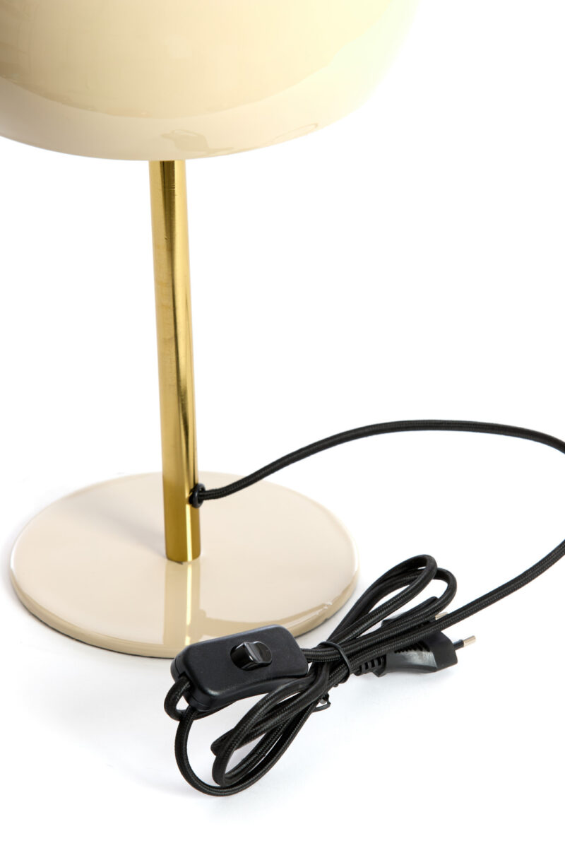 Lámpara de mesa dorada Light & Living Surin con pantalla de tela – H. 34 cm - Imagen 5