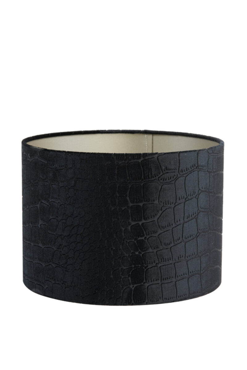 Pantalla de lámpara de estampado de cocodrilo negro Light & Living Praya - Ø 40 cm - Imagen 2