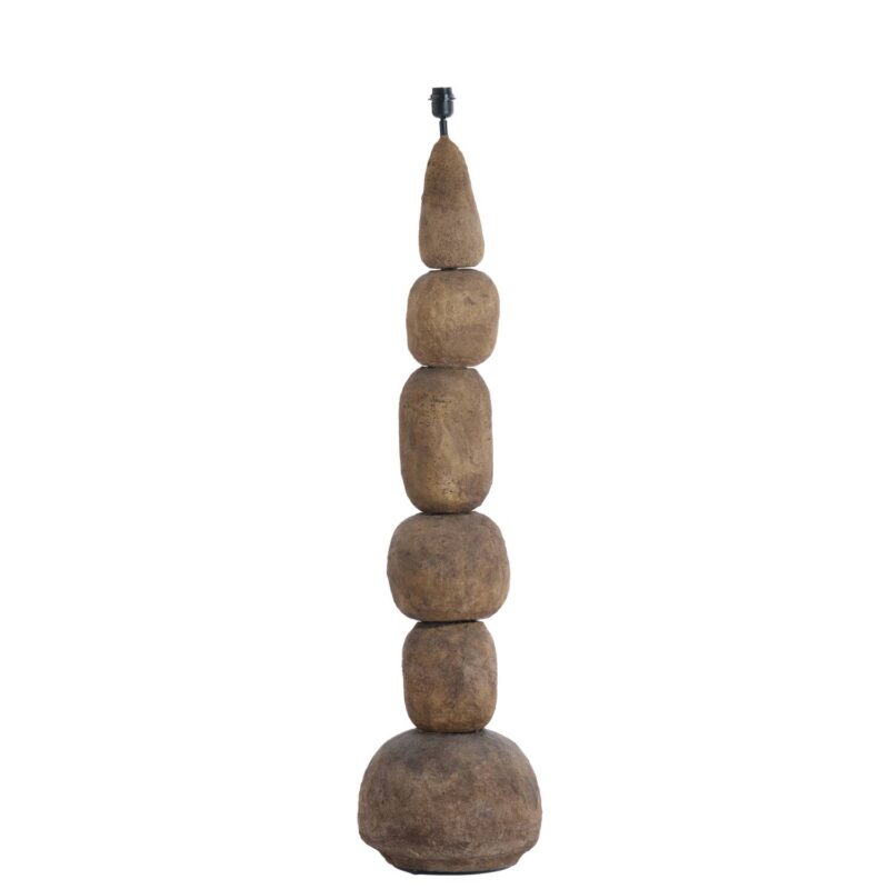 Base de lámpara de piedra diseño multicapa Light & Living Marree - H. 135 cm