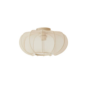 Lámpara de techo beige con estructura metálica Light & Living Plumalia – An. 40 cm