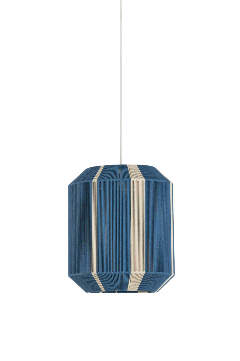 Lámpara colgante azul con rayas y tejido Light & Living Kozana - Ø 36 cm - Imagen 2