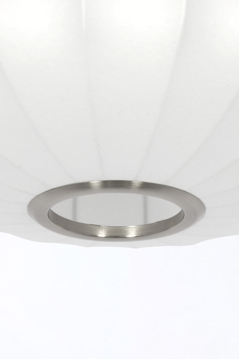 Lámpara de techo ovalada de tela blanca Light & Living Fay – An. 50 cm - Imagen 5