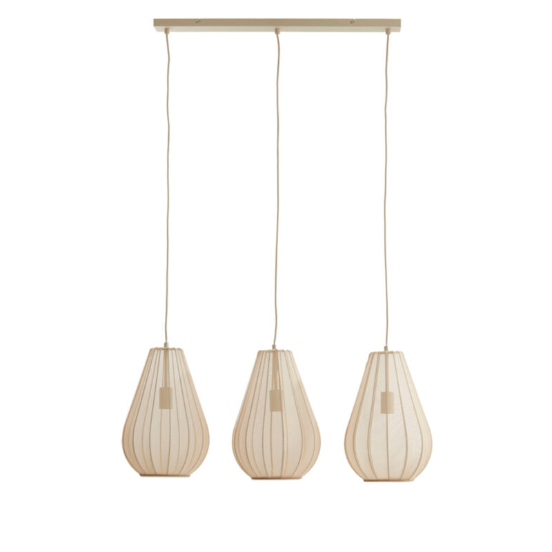 Conjunto de lámparas colgantes de hilo beige Light & Living Itela – An. 80 cm