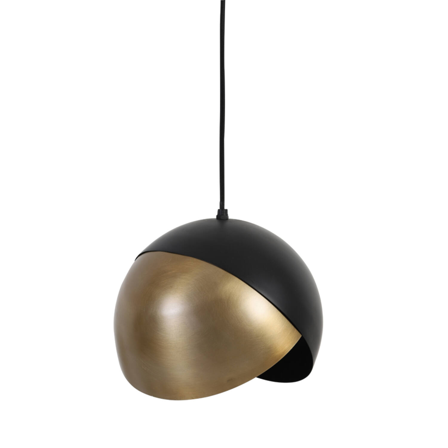 Suspensión moderna en negro y dorado de líneas limpias Light & Living Namco - Ø 25 cm