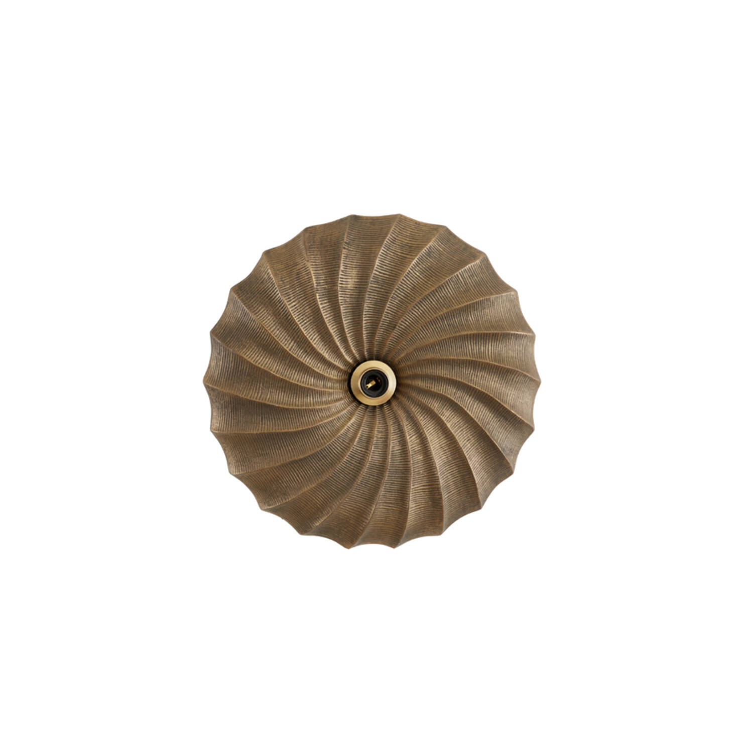 Pantalla dorada acanalada Light & Living Bapato – H. 51 cm
