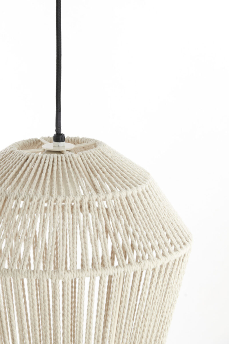 Lámpara beige textil de estilo acogedor Light & Living Deya - Ø 30 cm - Imagen 5