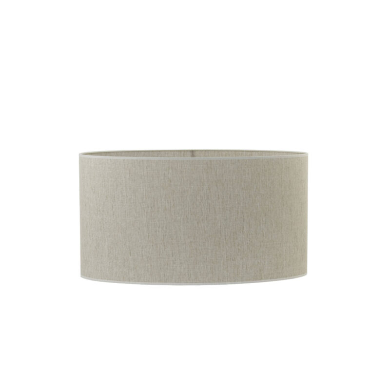 Pantalla de lámpara beige en forma cilíndrica de tela Light & Living Breska - H. 38 cm