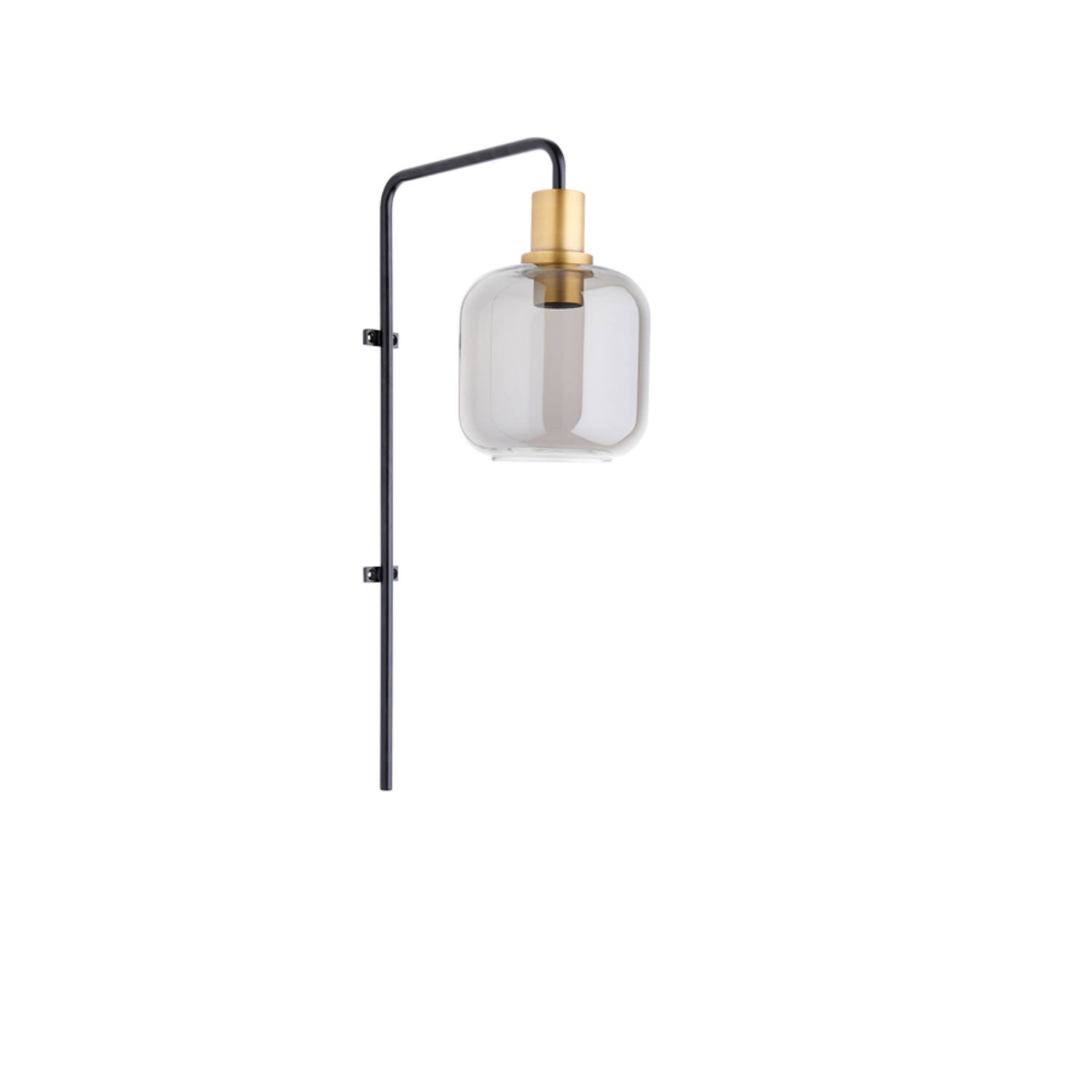 Lámpara colgante de vidrio con detalle dorado Light & Living Lekar – H. 57 cm