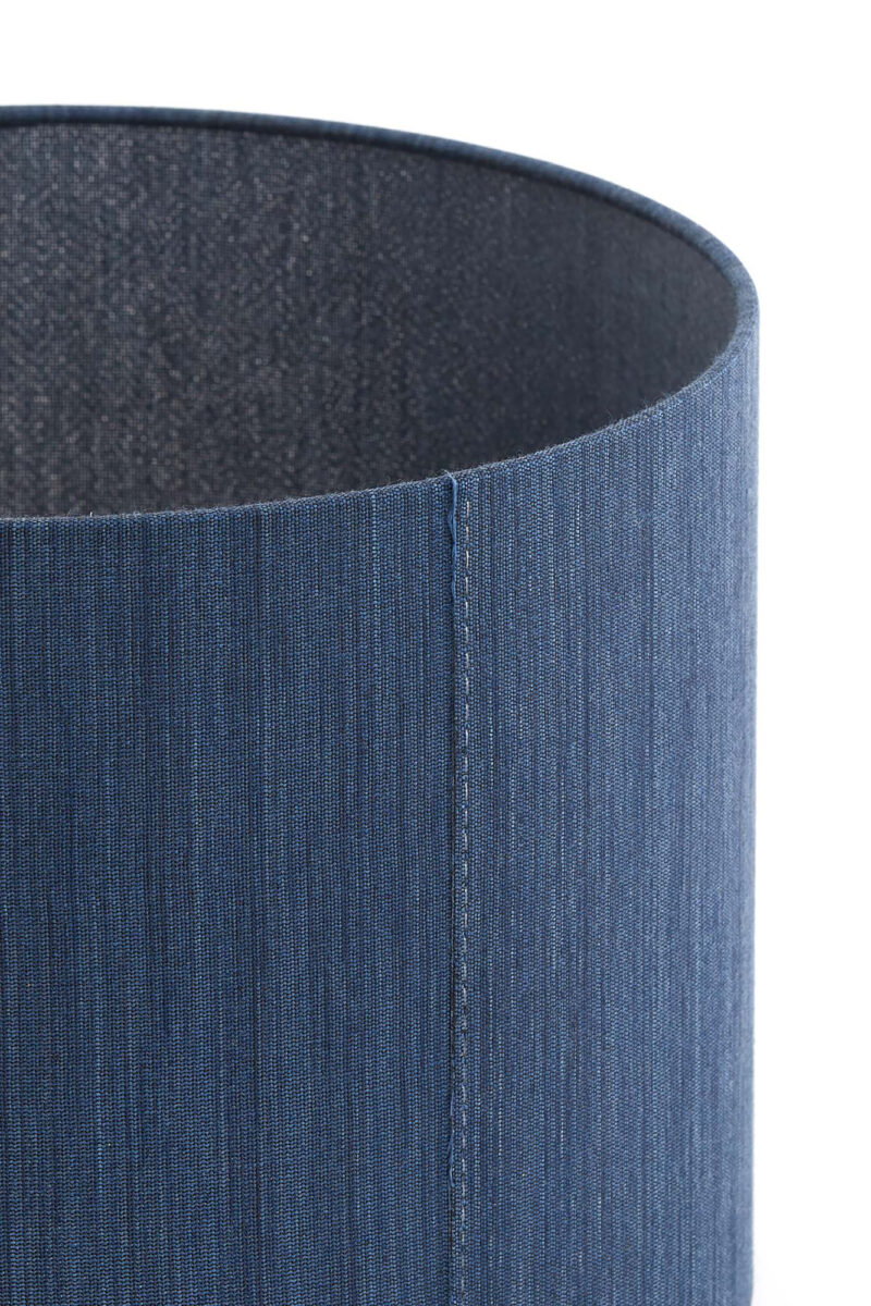 Pantalla de lámpara en forma cilíndrica de color azul Light & Living Harper - Ø 30 cm - Imagen 4