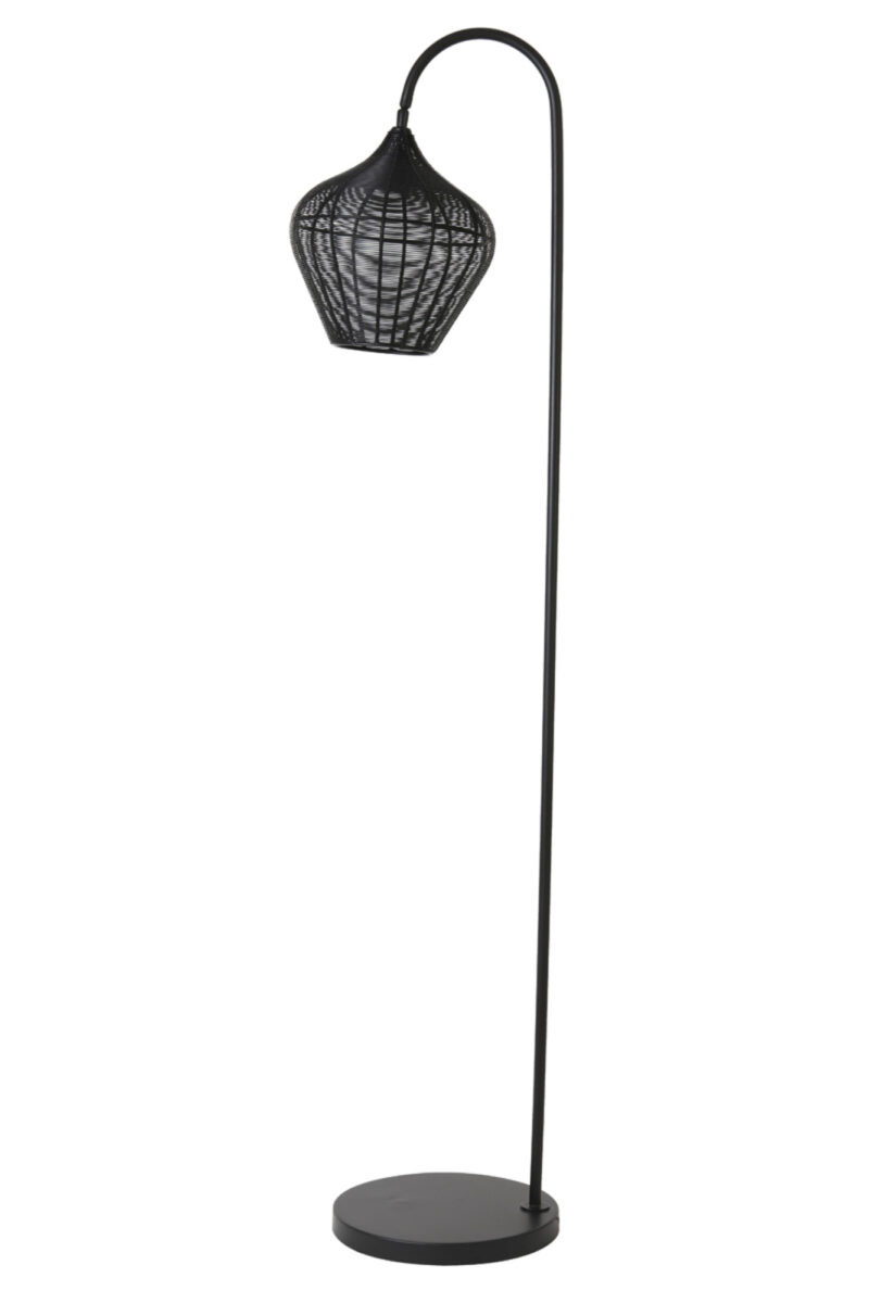 Lámpara de pie negra trenzada Light & Living Alvaro – H. 160 cm - Imagen 2