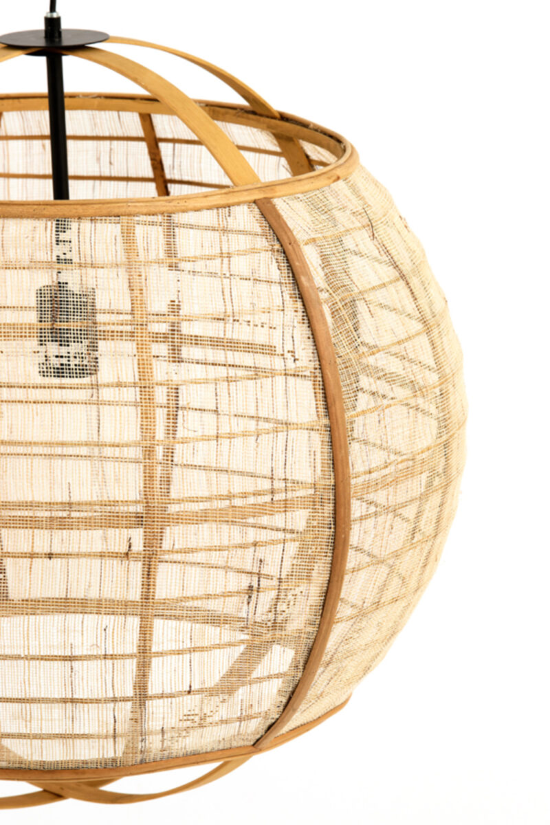 Lámpara colgante de ratán con diseño orgánico Light & Living Reeva - Ø 58 cm - Imagen 4