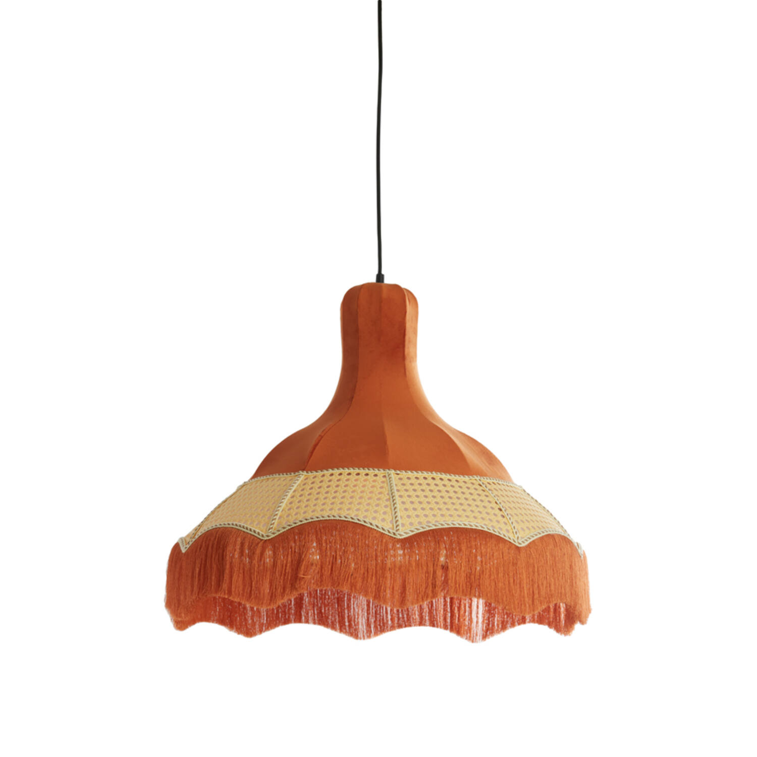 Lámpara colgante retro con flecos multicolores Light & Living Mizia - Ø 60 cm