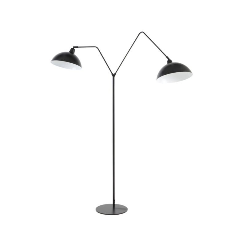 Lámpara de pie doble de metal negro Light & Living Orion – H. 180 cm