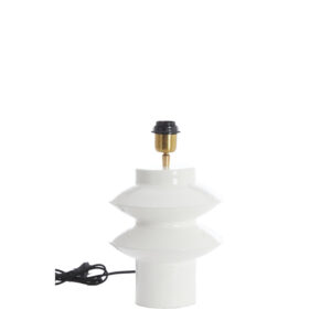 Base de lámpara de cerámica blanca Light & Living Petch - H. 26 cm