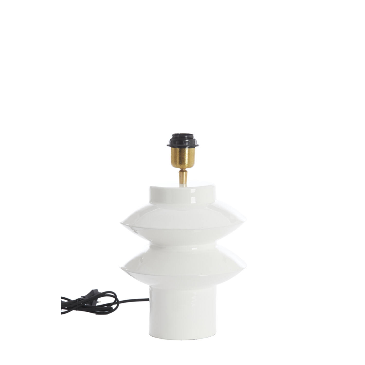 Base de lámpara de cerámica blanca Light & Living Petch - H. 26 cm