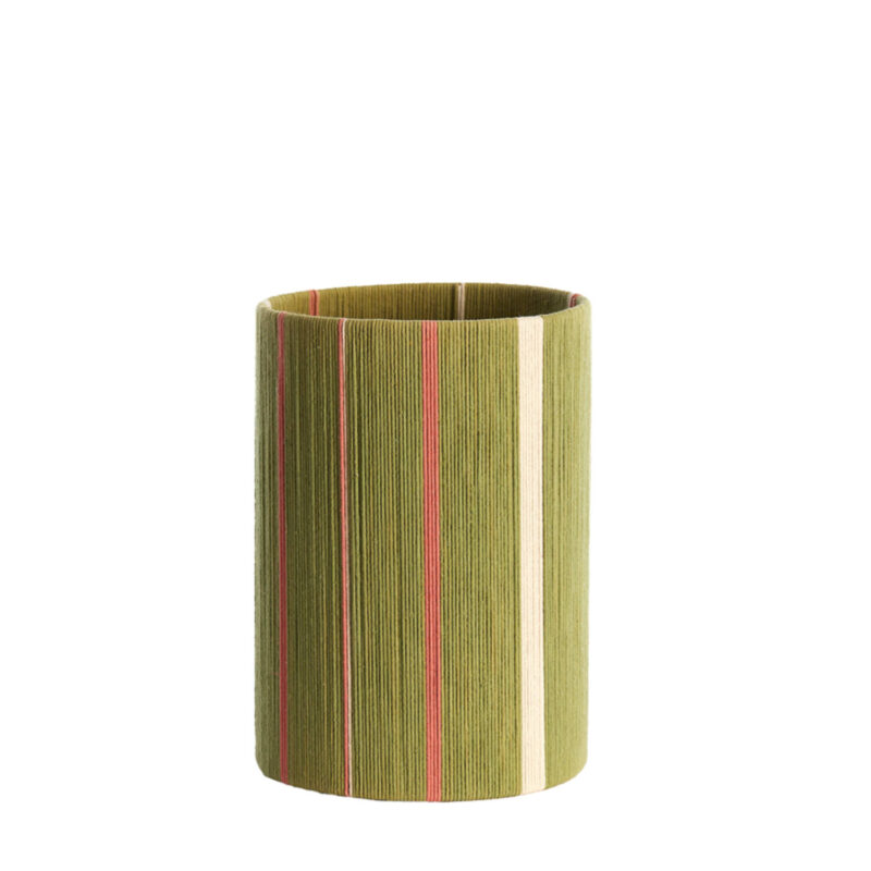 Pantalla de lámpara a rayas verde-rosa Light & Living Medan - Ø 25 cm