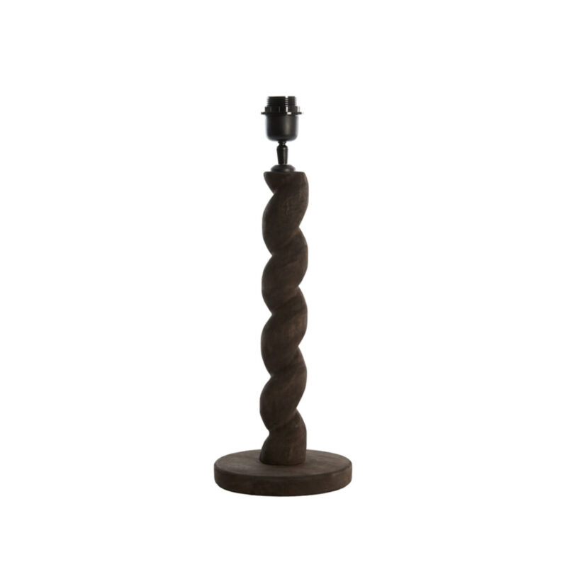 Base de lámpara negra retorcida Light & Living Nanno - H. 45 cm
