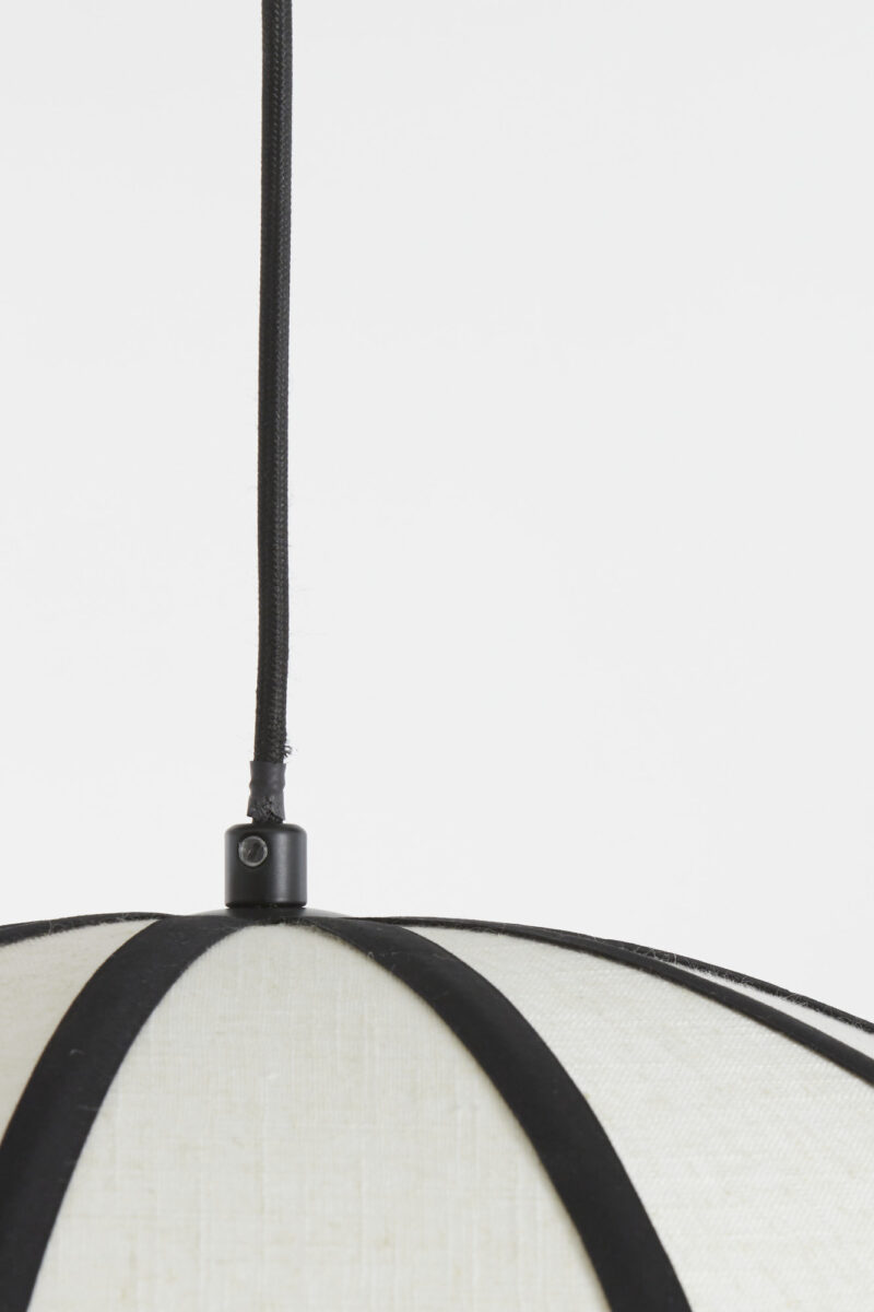 Suspensión decorativa blanca y negra con acabado en flecos Light & Living Sulina - Ø 35 cm - Imagen 3