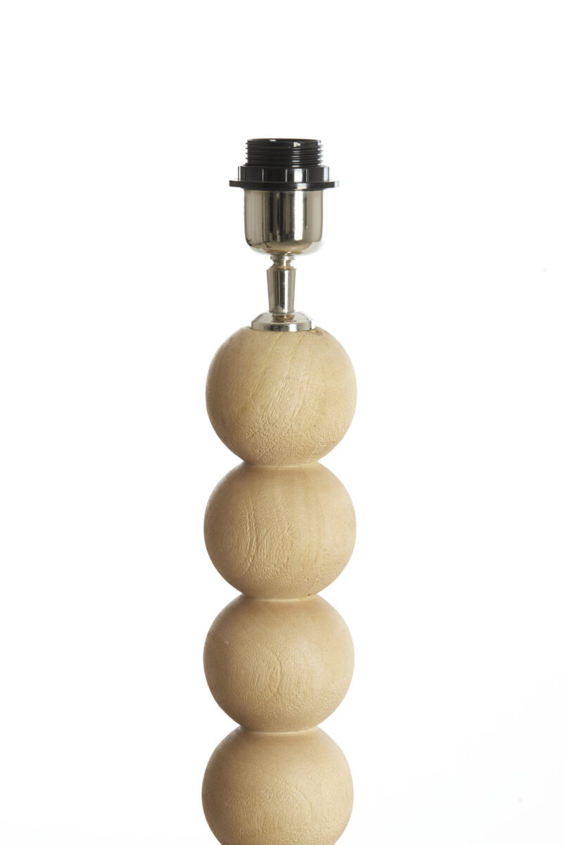 Base de lámpara de cuentas de madera Light & Living Veglio - H. 130 cm - Imagen 4