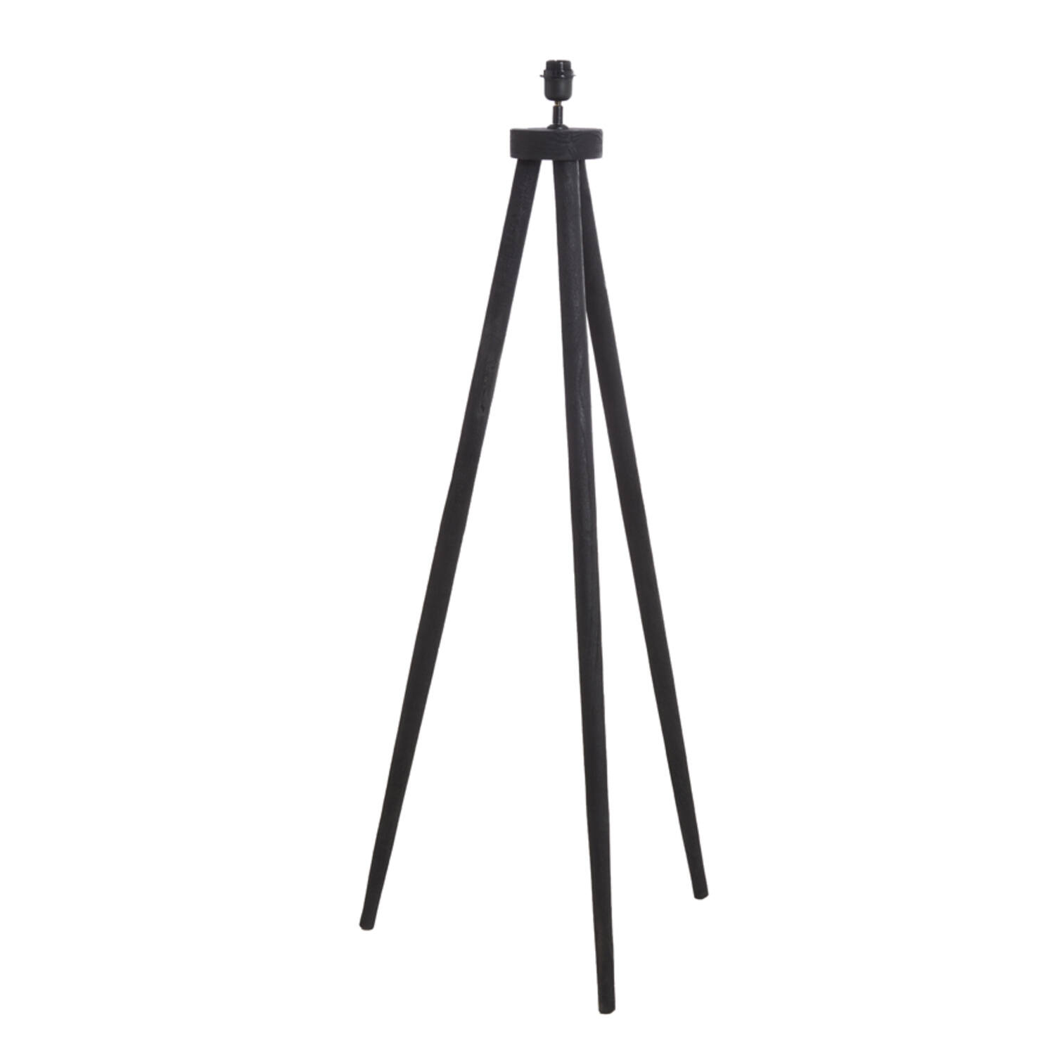 Base de lámpara de tres patas negra Light & Living Ilias - H. 122 cm