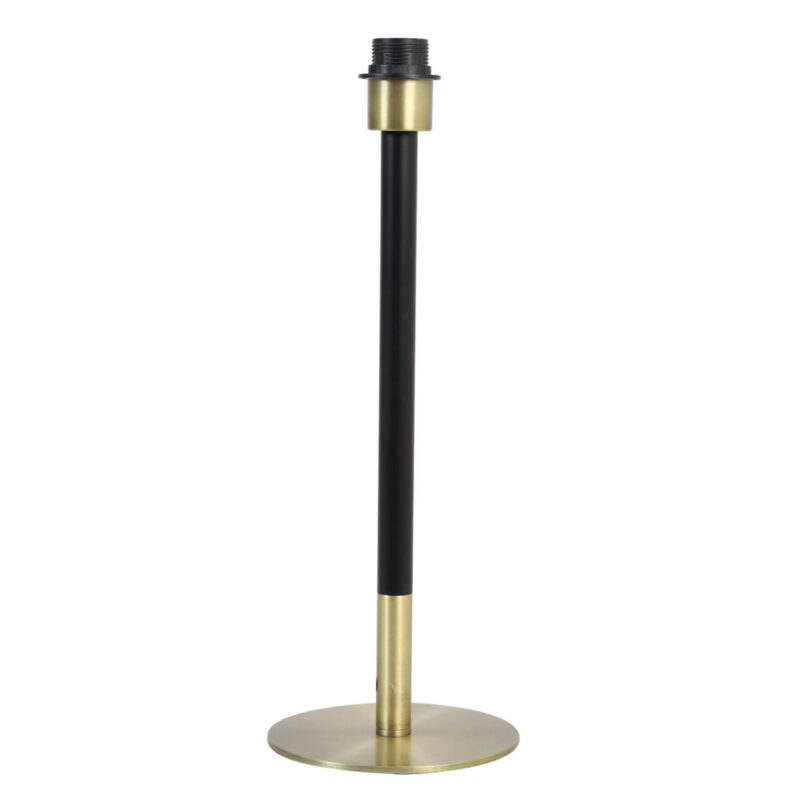Negro con base de lámpara dorada Light & Living Rodrigo - H. 37,5 cm