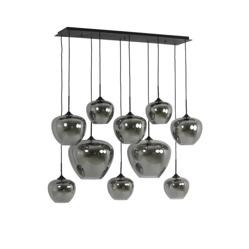 Lámpara colgante múltiple de vidrio ahumado Light & Living Mayson – An. 120 cm