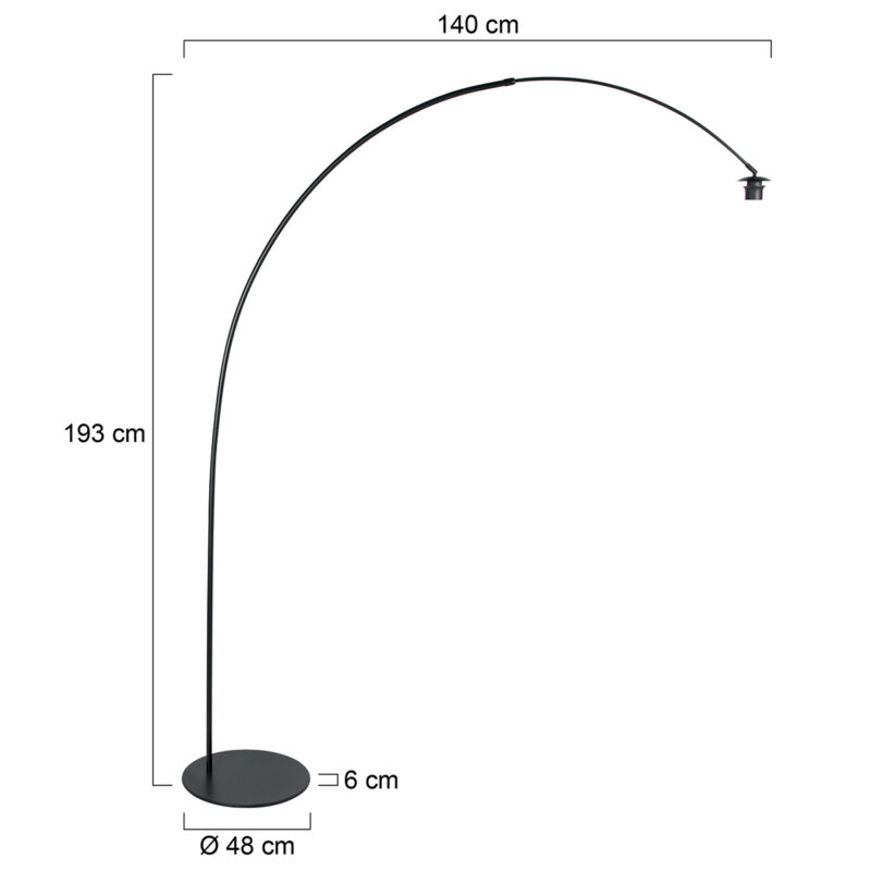 Lámpara minimalista negra con pantalla textil Anne Lighting Curve - Imagen 6