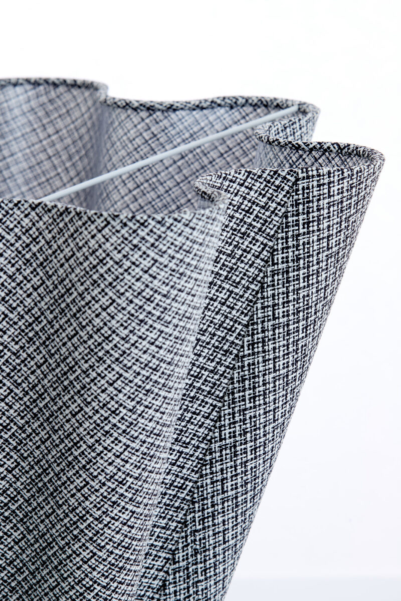 Pantalla de lámpara de tela gris con patrón de rombos Light & Living Bezaha - Ø 15 cm - Imagen 5