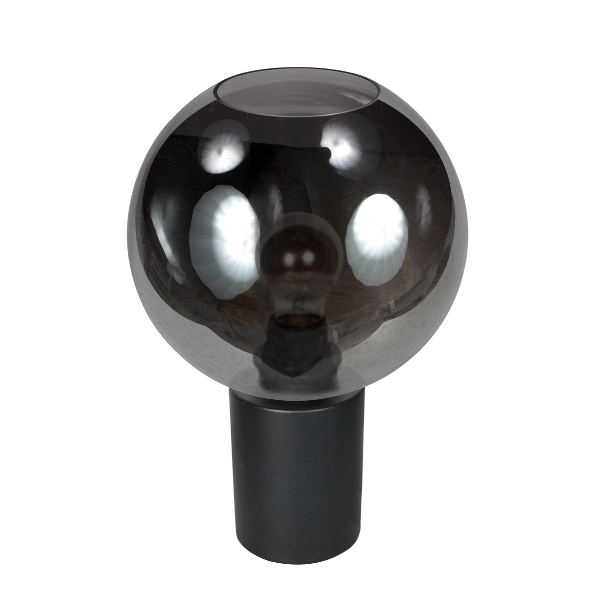 Lámpara de mesa de vidrio negro en forma de bola Steinhauer Bloeba - ø 25