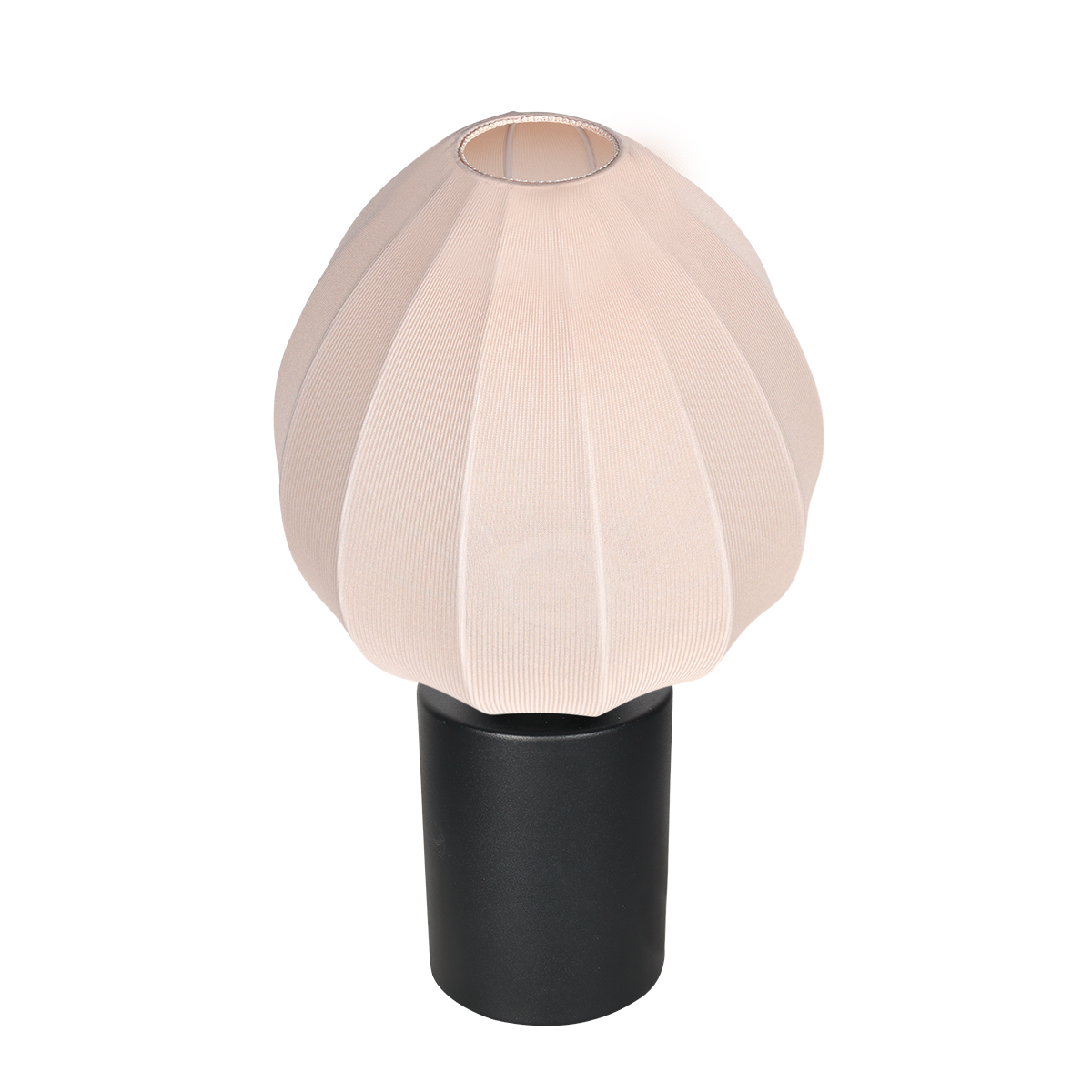 Lámpara de noche beige estilo japandi Steinhauer Bloeba - ø 25