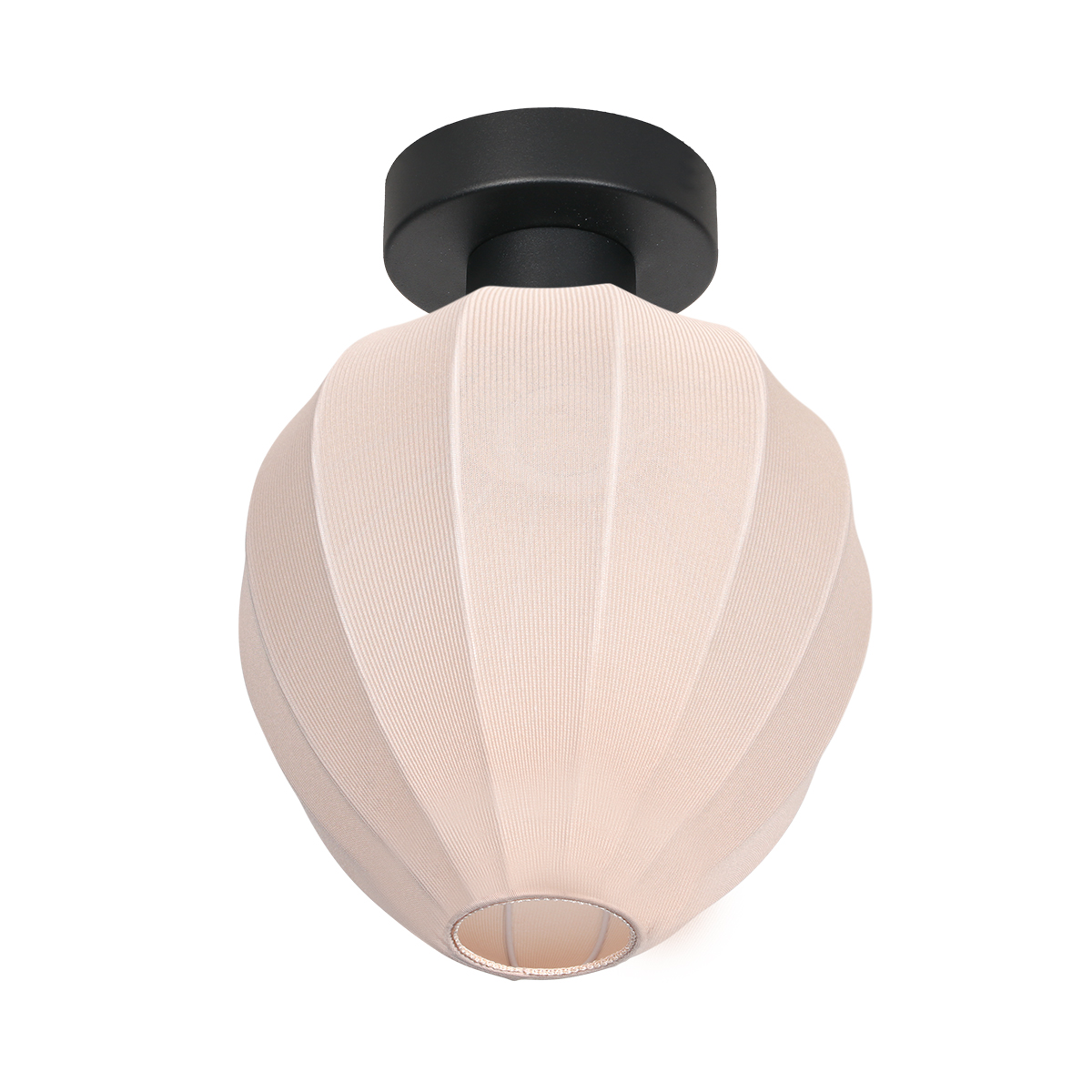 Plafón estilo japandi con pantalla beige Steinhauer Bloeba - ø 25