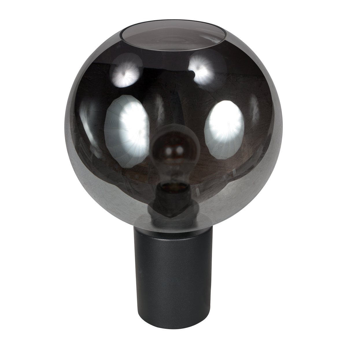 Lámpara de mesa con bolas negras de vidrio ahumado Steinhauer Bloeba - ø 30