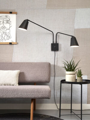 it'saboutromi-apliquedepared-bremen-negro-metal-lámparadecabecera-e27-bremen/w2/b-02