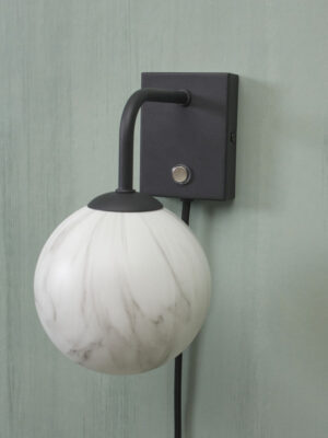 it'saboutromi-apliquedepared-carrara-negro-vidrio-ø12cm-g9-carrara/w12/b-06