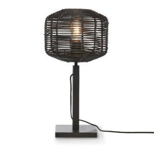 good&mojo-lámparademesa-tanami-negro-bambúrotan-ø25cm-e27-tanami/t25/b/2520/b-1