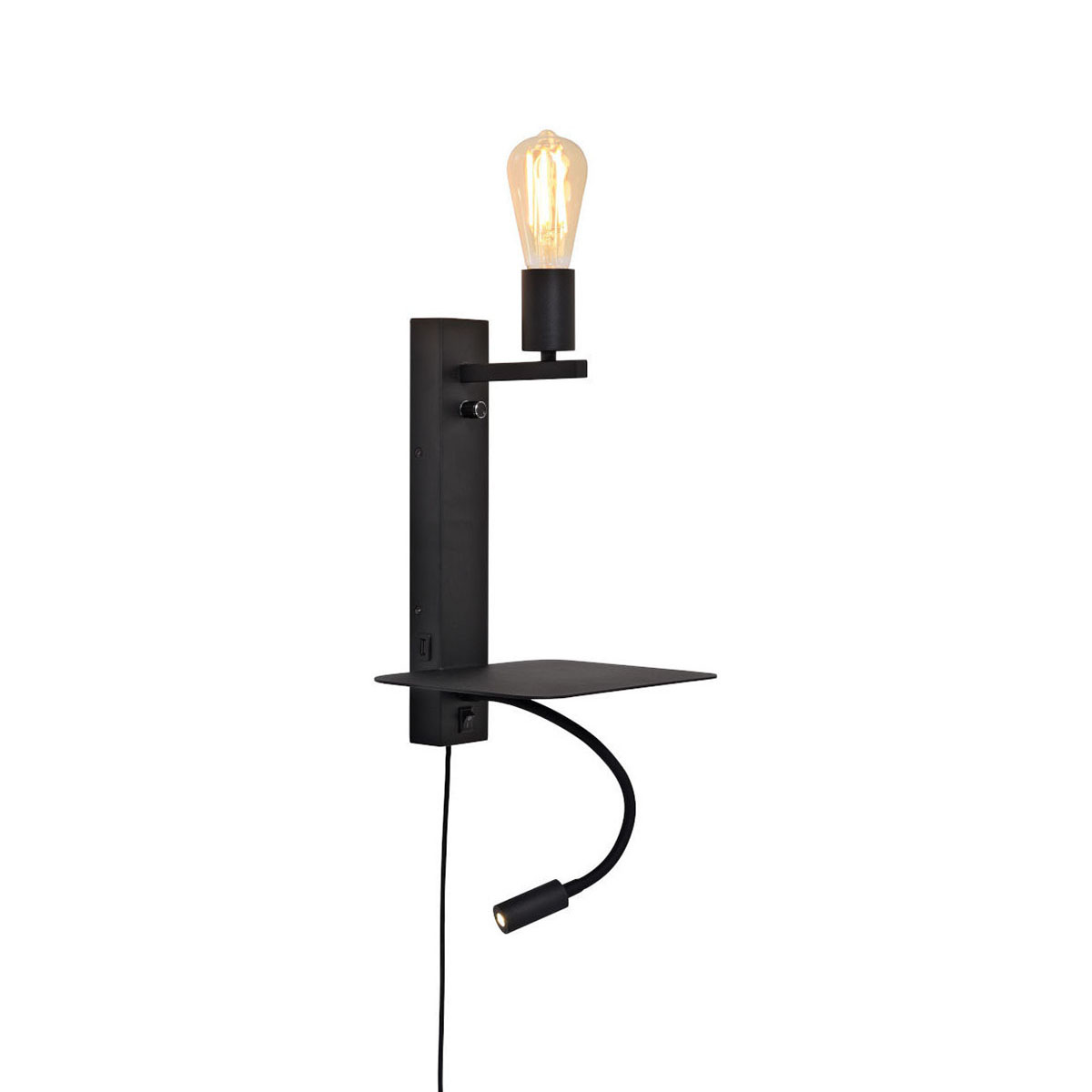 it'saboutromi-apliquedepared-florence-negro-metal-lámparadecabecera-e27-florence/wl/b-1