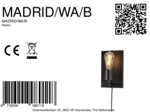 it'saboutromi-apliquedepared-madrid-negro-metal-lámparadecabecera-e27-madrid/wa/b-8a