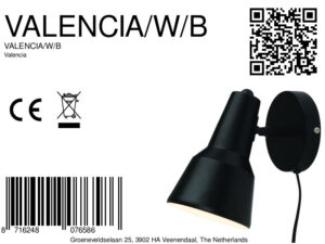 it'saboutromi-apliquedepared-valencia-negro-metal-lámparadecabecera-e14-valencia/w/b-8a