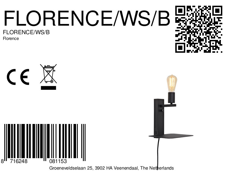 it'saboutromi-apliquedepared-florence-negro-metal-lámparadecabecera-e27-florence/ws/b-8a